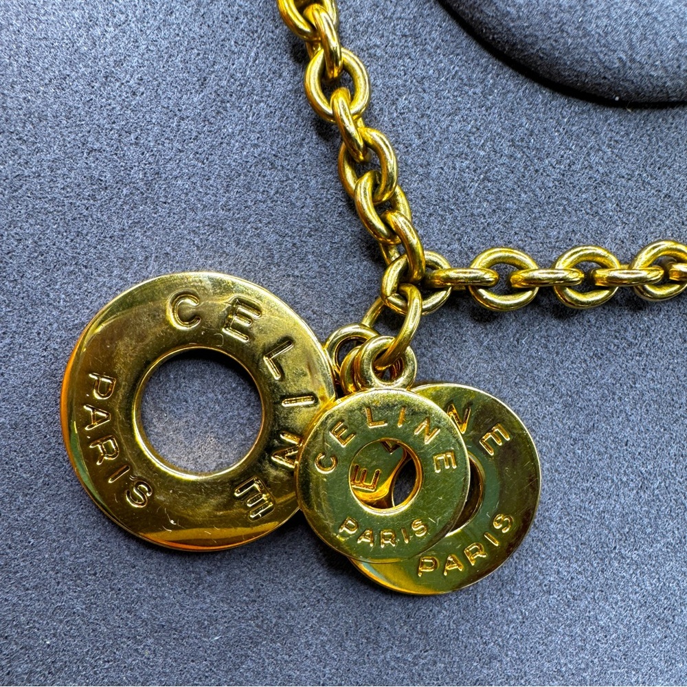 LOT 1245 24K gold plated Celine vintage necklace